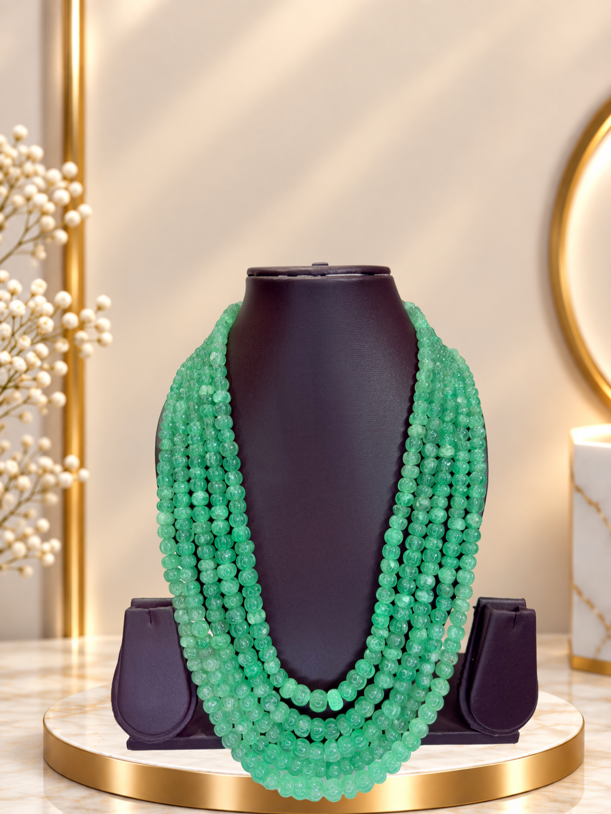 Natural Karbuza Pumpkin Beads Necklace — A Statement of Natural Elegance