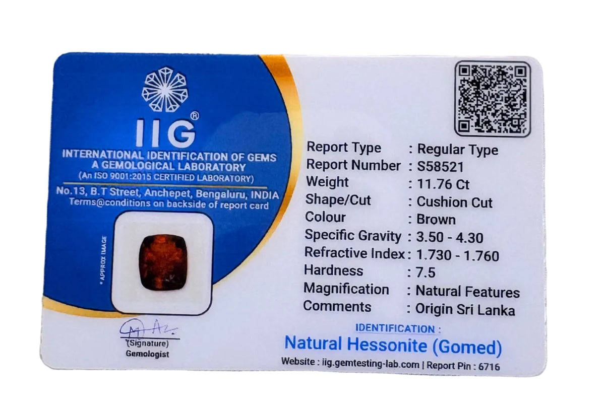 11.76 Carat Certified Natural Sri Lankan Gomed