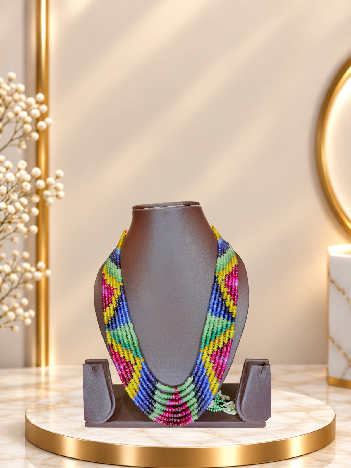Natural Multicolor Beads Necklace — Vibrant Craftsmanship, Timeless Style