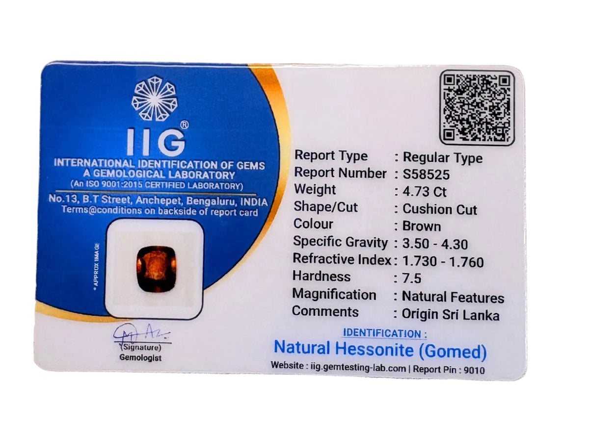 4.73 carat Certified Natural Sri Lankan Gomed